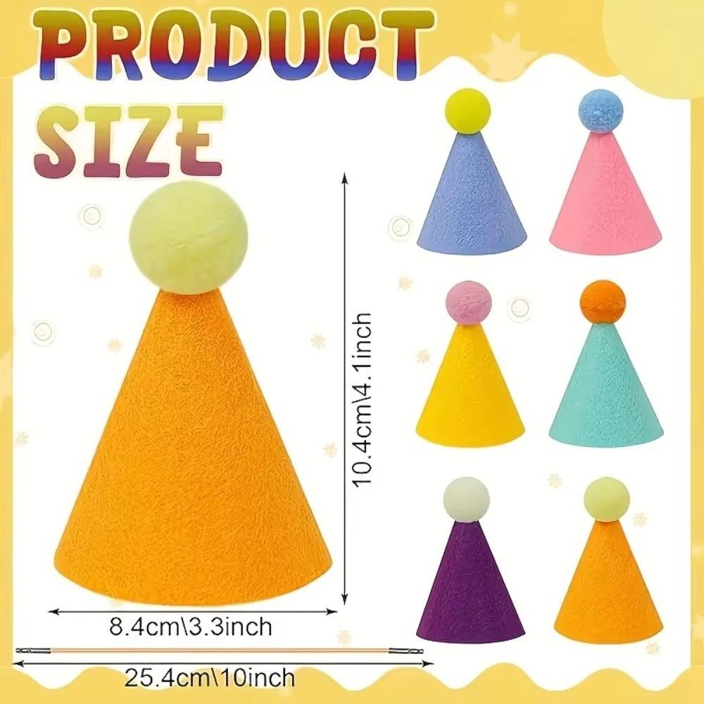 Reusable 6pcs Set Mini Party Hats Lightweight Colorful Party Hats Cone Hats New Year Celebration