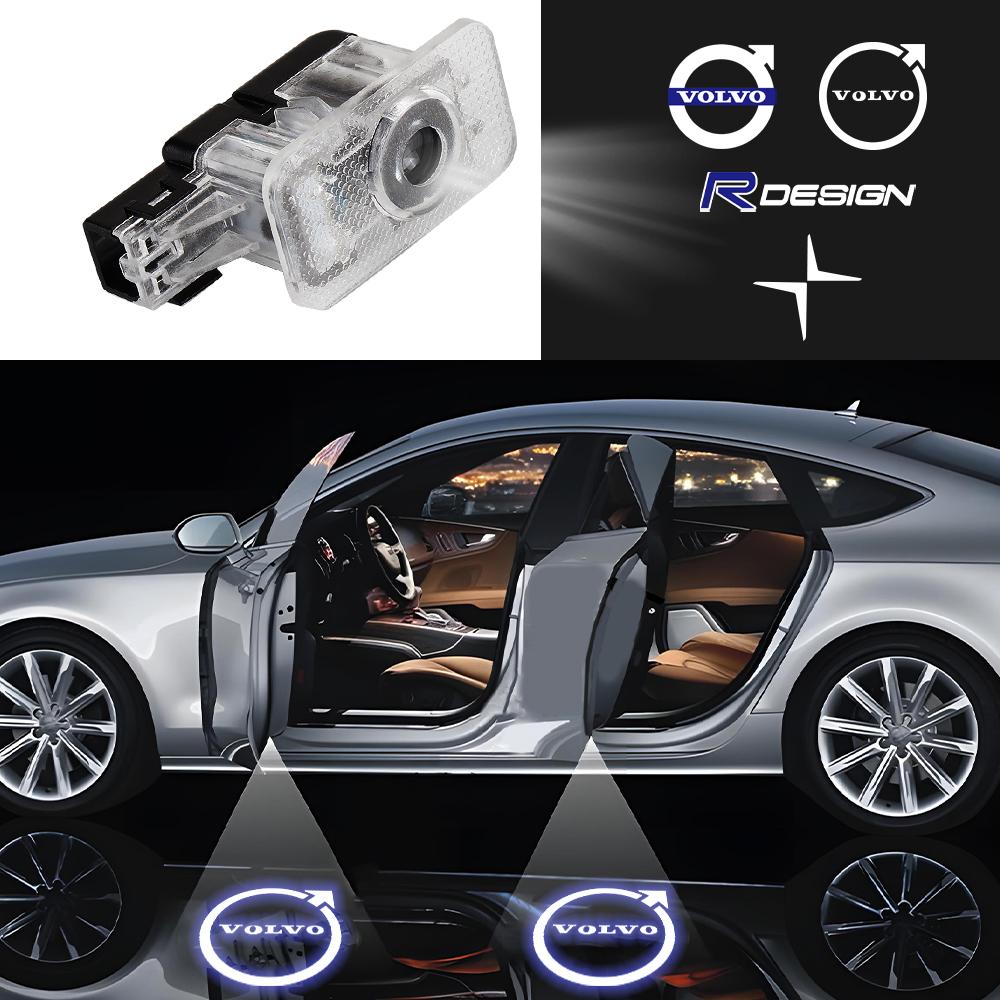 For VOLVO Rdesign S80L 2012-2016 S60L 2019 V40 CC XC60 V60 XC90 HD Car Door Badge Welcome Light Projector Lamps Auto Accessories
