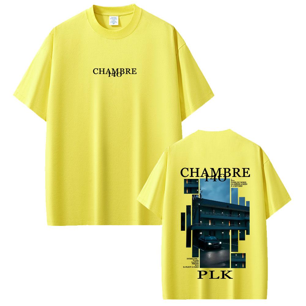 Rapper PLK Chambre 140 Album Graphic Tshirt Summer Unisex Women Hip Hop Fashion Pop Music Tshirt Male Vintage Oversized Streetwear