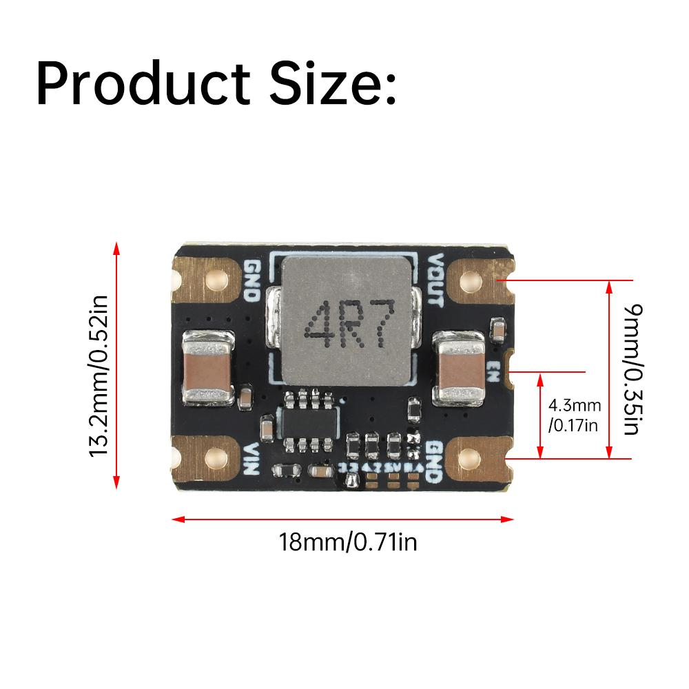 97% Mini DC-DC Buck Converter DC 6.5-16V to DC 3.3V/4.2V/5V/8.4V 4A Step-down Power Charging Voltage Regulator Module