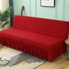 Folding Sofa Bed Cover Without Armrests, Solid Color Thickened Sofa Bed Cover, Simple Modern Sofa Cover All-Inclusive Skirt
