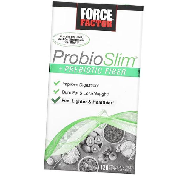 

Поддержка пищеварения и здоровья кишечника, ProbioSlim plus Prebiotic Fiber, Force Factor 120вегкапс (69641002) 120vcaps