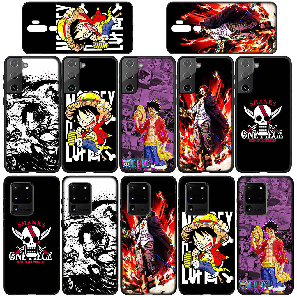 Handyhülle für Samsung Galaxy S25 S24 S23 iPhone 16 15 Xiaomi Redmi Note 14 13 12 16E X 11 Pro Max XR OPPO Moto Shanks Rote Haare Luffy One Piece Hülle