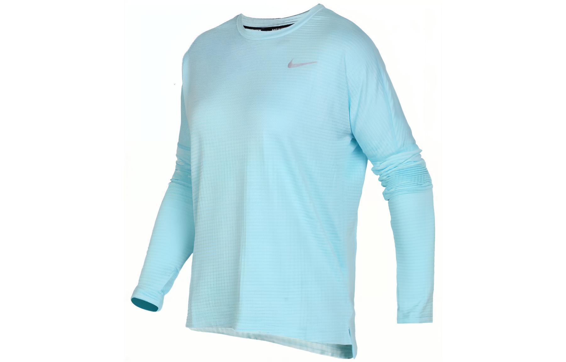 Nike T Shirts Women s Blue Crew Neck Moderate Straight Fit 885253-483 L
