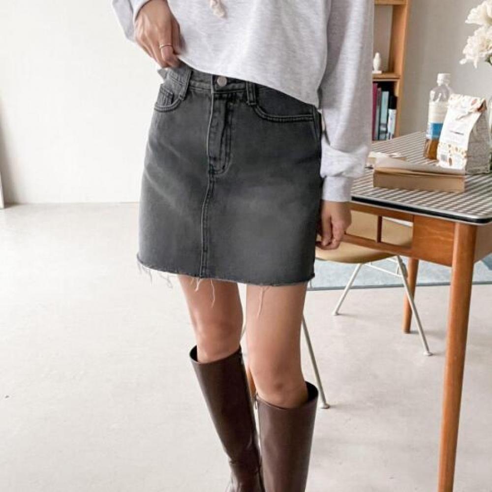 New ArrivAls Open Run Women WAshed Denim A Line Short Skirt