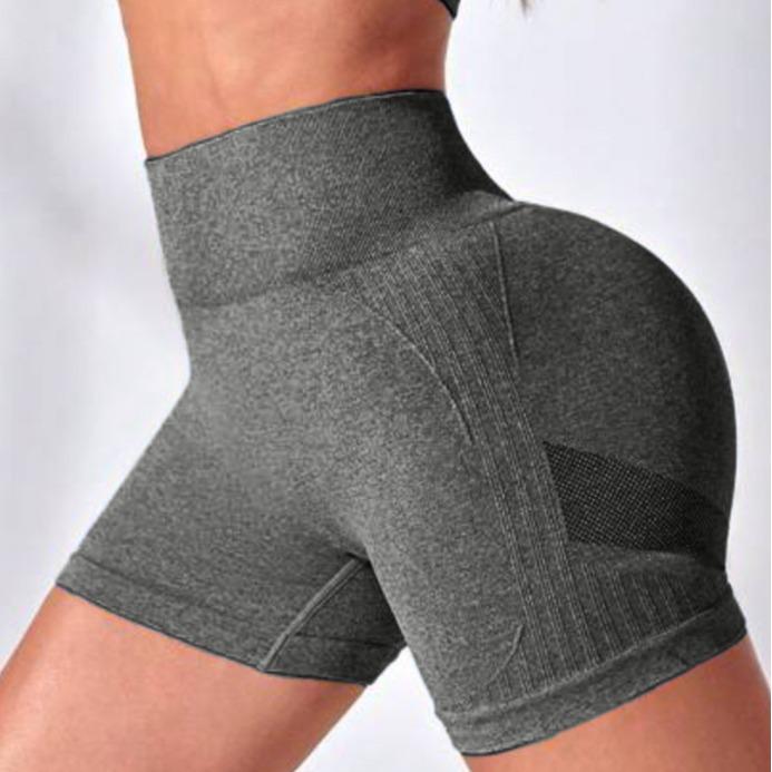 High Waist Bauchkontrolle Yoga Shorts - Elastisch, Schnelltrocknend, Nahtlose Fitnesshose für Europäisches und Amerikanisches Sporttraining