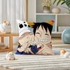 One Piece Roronoa Zoro Anime Plush Pillow Cover Soft Short Plush Cushion Cover For Sofa Bedroom Home Decor Gift Decoration