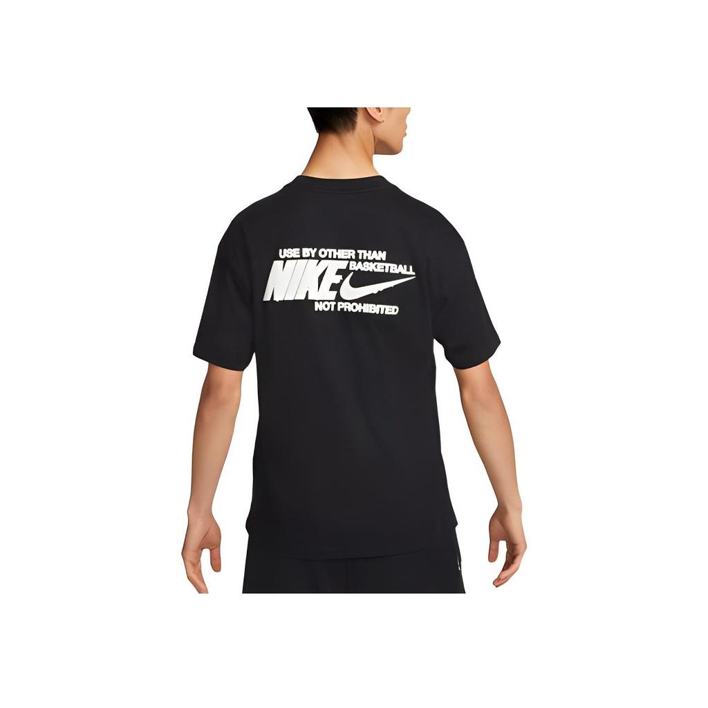 Nike Logo Print Crew Neck Short Sleeve T-Shirt Men Tops Black DZ3028-010