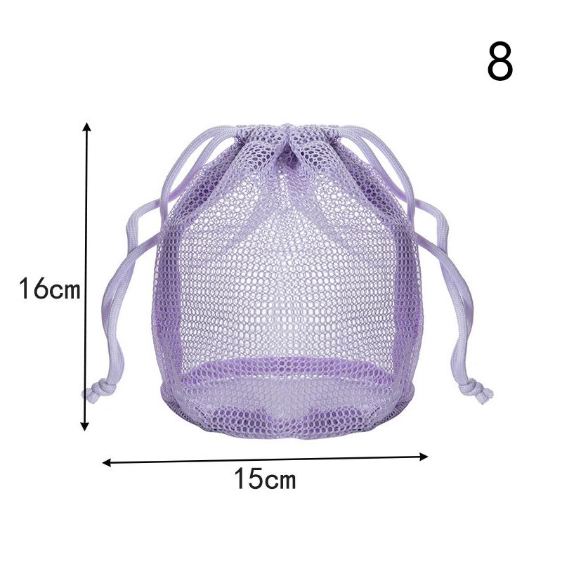 1pcs Nylon Mesh Drawstring Storage Pouch Bag Multi Purpose Travel & Outdoor Activity Pouch For Digital Products Makeup Bag