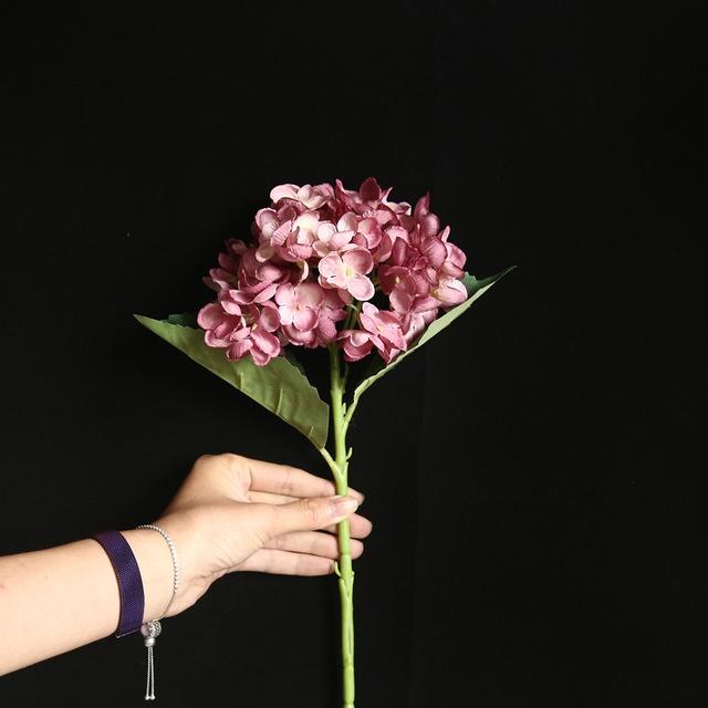 1PC Artificial Hydrangea Flowers Wedding Decoration for Home Garden Fake Flowers Party Supplies Desk Decor Floral