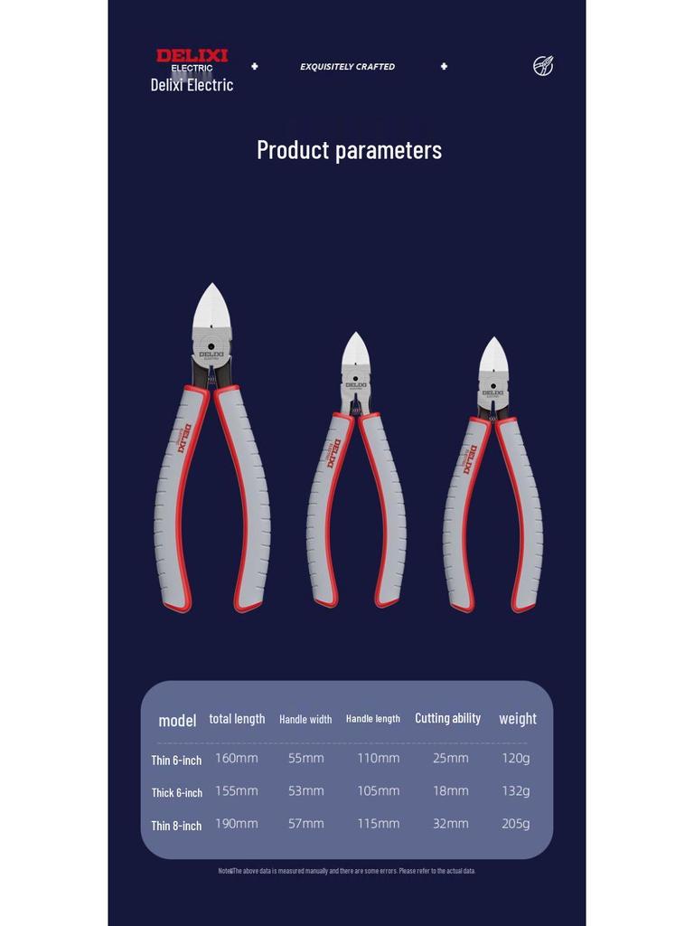 High Hardness Diagonal Cutting Pliers - Electrician's Special Electronic and Industrial Grade Side Cutter