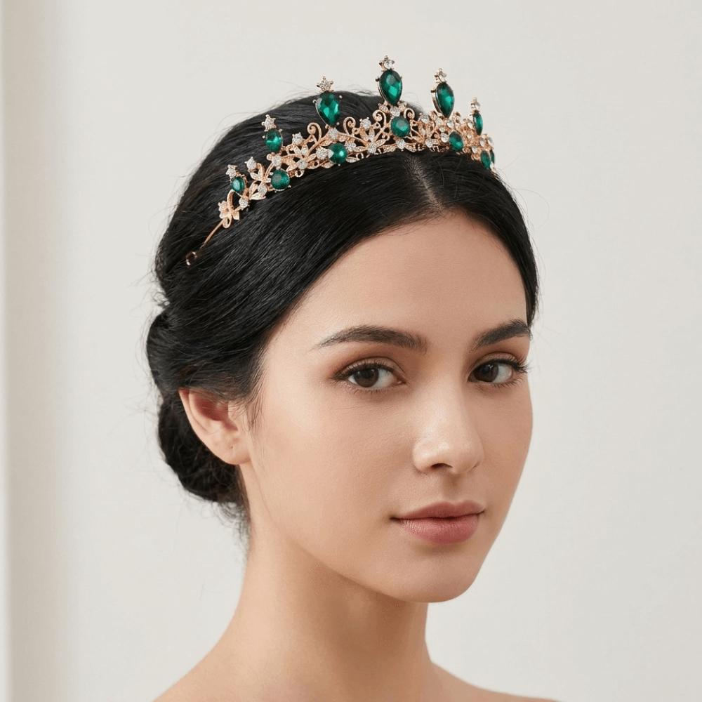 Water Drop Shape Bridal Crown Zinc Zinc Alloy Diadem Headwear Decorations Headband Wedding Tiaras  Birthday