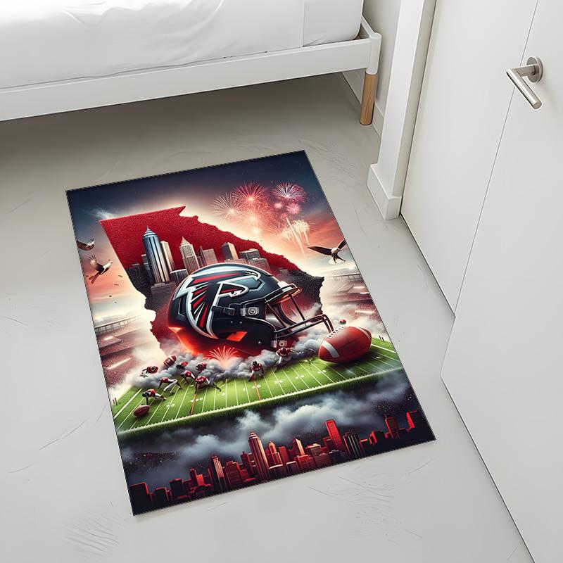 Atlanta Falcons (14) Rug Suitable For Living Rooms Bedrooms Computer Rooms Dining Areas And Placement Under Tables And Chairs Also An Ideal Choice For