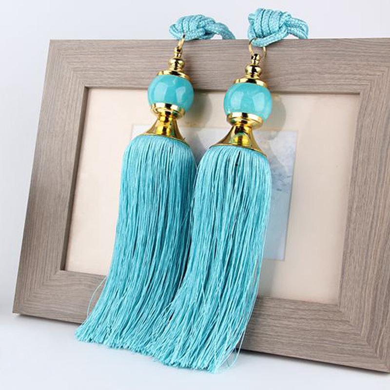 1 Par Gardinbånd Duskel Krystallkule Tau Holdbacks Frynser Gardinholder Spenne Tau Dekor Romtilbehør