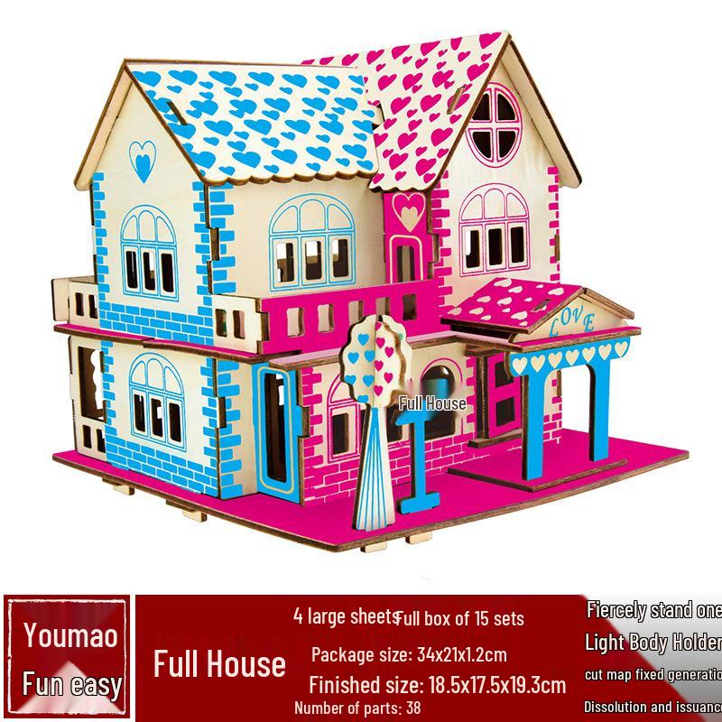 DIY Wooden 3D Puzzle: Chinese Architectural Model Educational Toy & Souvenir