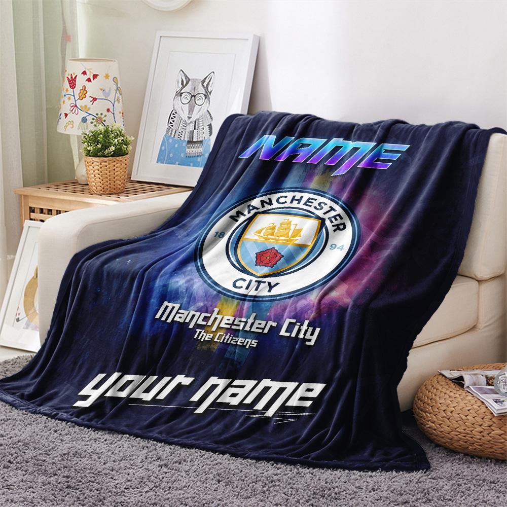 Custom Name MCFC Flannel Blanket, High Quality Comfortable for All Seasons, Home Decor, Warmth and Comfort