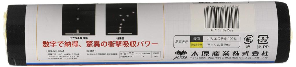 Actica Freely Cuttable Shock Absorbing Sheet 290 x 900 mm Black 90004