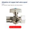 Tee Stop Valves Feed Water Adapter 1/2 X 1/2 X 1/2 Inch Compression Tee Valve Tee Fitting Tee Connector Adapter Enduring