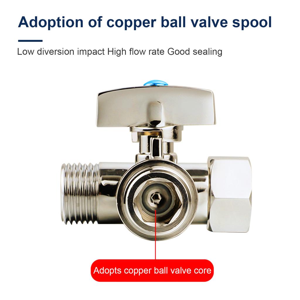 Tee Stop Valves Feed Water Adapter 1/2 X 1/2 X 1/2 Inch Compression Tee Valve Tee Fitting Tee Connector Adapter Enduring