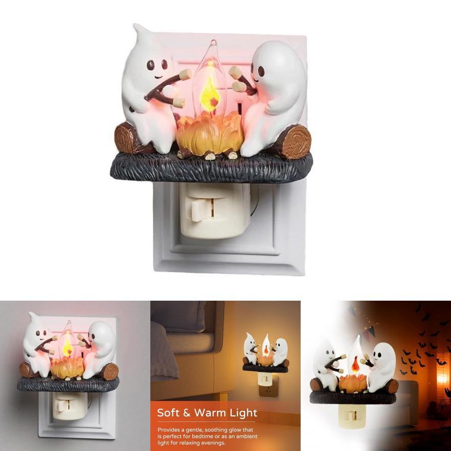 Enchanting White Ghost Night Light For Halloween Festivities And Unique Decor Items