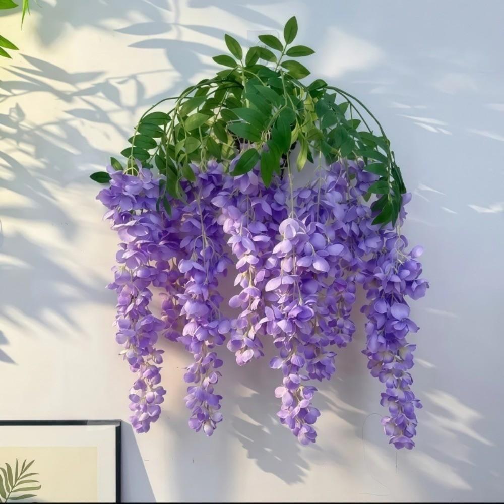 96cm Long Branches Artificial Wisteria Flowers Hanging Trailing Realistic Decorative Artificial Fake Flower