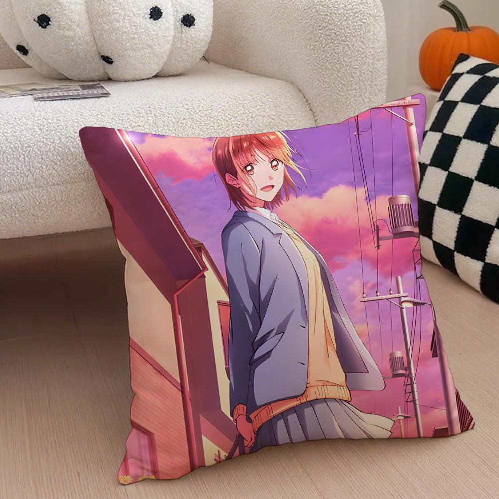 Heartwarming Sports Japanese Anime BBlue Box Cushion Cover Throw Pillow Cover Hidden Button Durable Polyester Chair Cushion