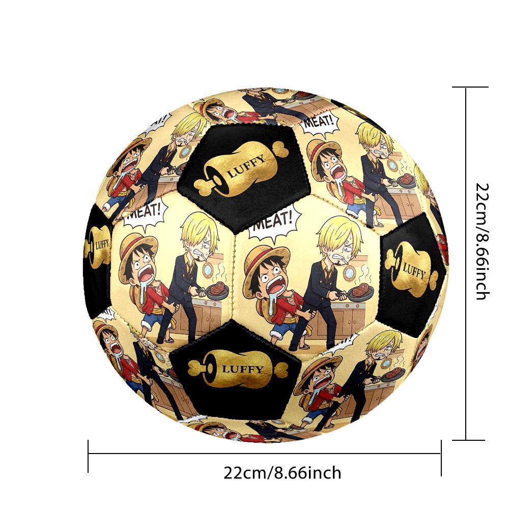 1pc One Piece Football Soccer Ball Size 5 Indoor Soccer Ball Fashion Colorful Backyard Game -Great For Sports Fans Gift HE18