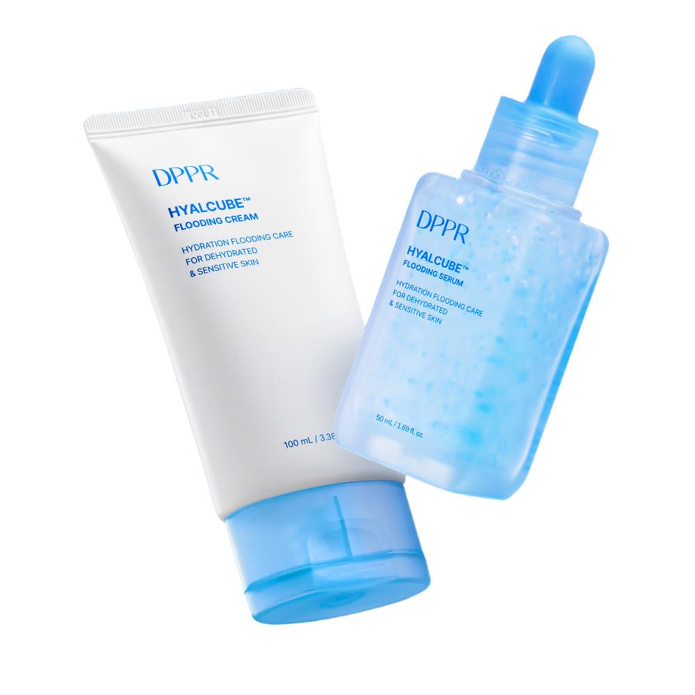 DPPR Hyaluronic Acid Hyalcube Moisture Cream 100ml + Moisture Serum 50ml Set