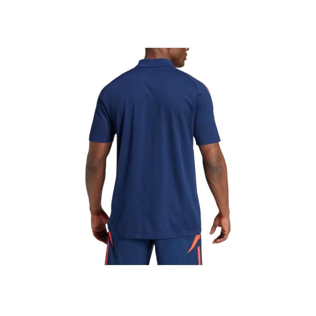 Adidas Logo Outdoor Casual Sports Short Sleeve Polo Shirt Men Polo Shirts Navy-Blue IT2028