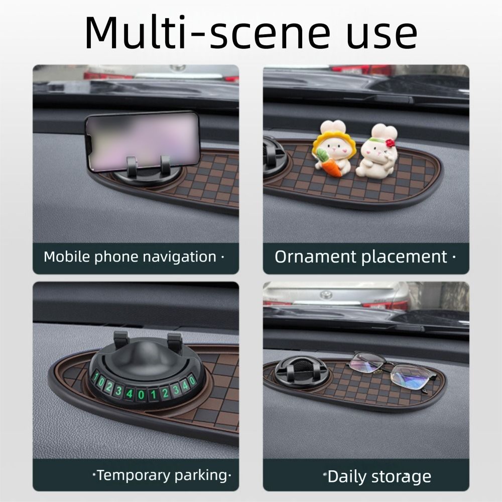 Stable Car Dashboard Phone Holder 360-Degree Rotation Auto Phone Stand  Keys