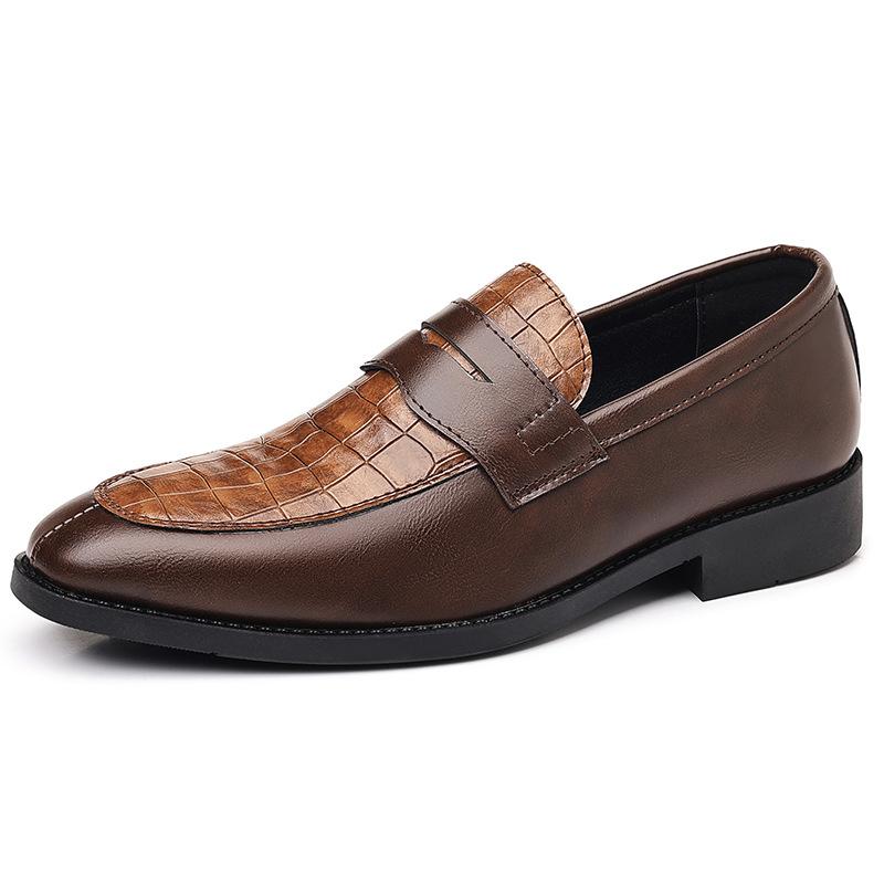 Men’s Slip-On Penny Loafer Business Casual Dress Shoes Comfortable Faux Leather Wedding Formal Tuxedo Shoes Work Pointed Toe Oxford Shoes for Men