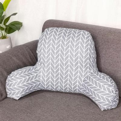 Ramidos Plush Big Backrest Reading Rest  Lumbar Support Chair Cushion with Arms