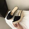 Fashion Fashion Platform Ladies Wedges Slippers Shoes Round Toe Footwear Thick Soled Women Wedges Slippers Shoes Female Slides Sandals