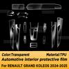 For Renault Grand Koleos 2024 2025 Car Interior Center console Transparent TPU Protective film Anti-scratc Repair Accessories