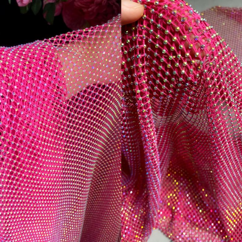 

1x1.2m Shiny Rhinestones Mesh Applique Trim Fabric with Rhinestones Crystal Sewing Strass Crystal Tape Net for Diy Ribbon Dress 50x120cm