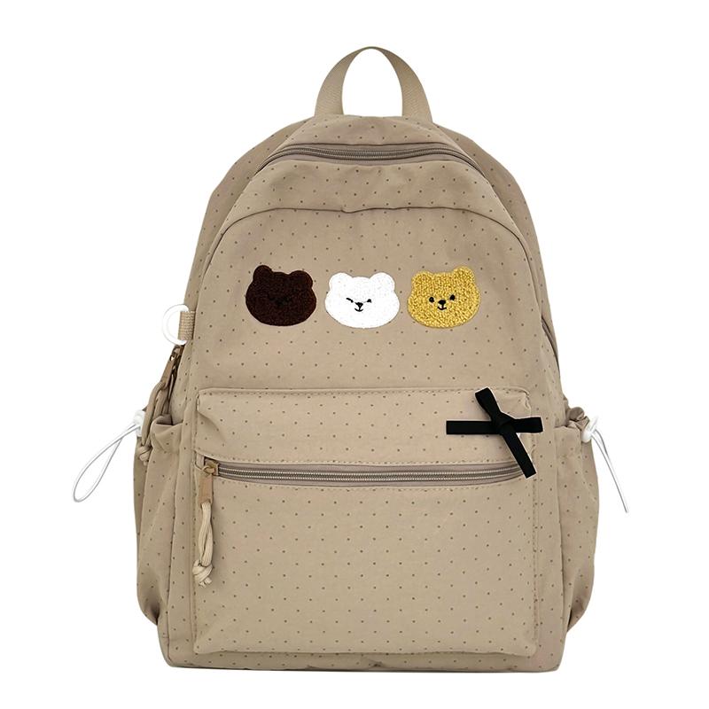 Bear Pattern Large Capacity Student Schoolbag Women's Backpack