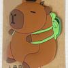 Unique Capybara Bag Pendant Cartoon Luggage Label PVC Identifier Japanese Kawaii Culture Inspired Portable Label