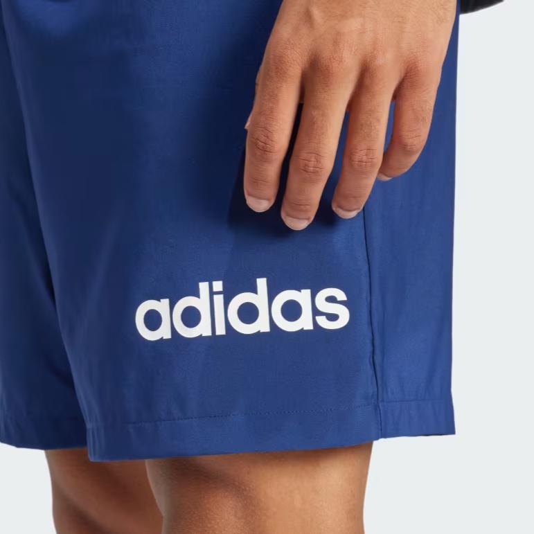 Adidas Essentials Linear Logo Comfortable Fashion Casual Solid Color Letter Shorts Men Shorts Deep-Blue White JE9017