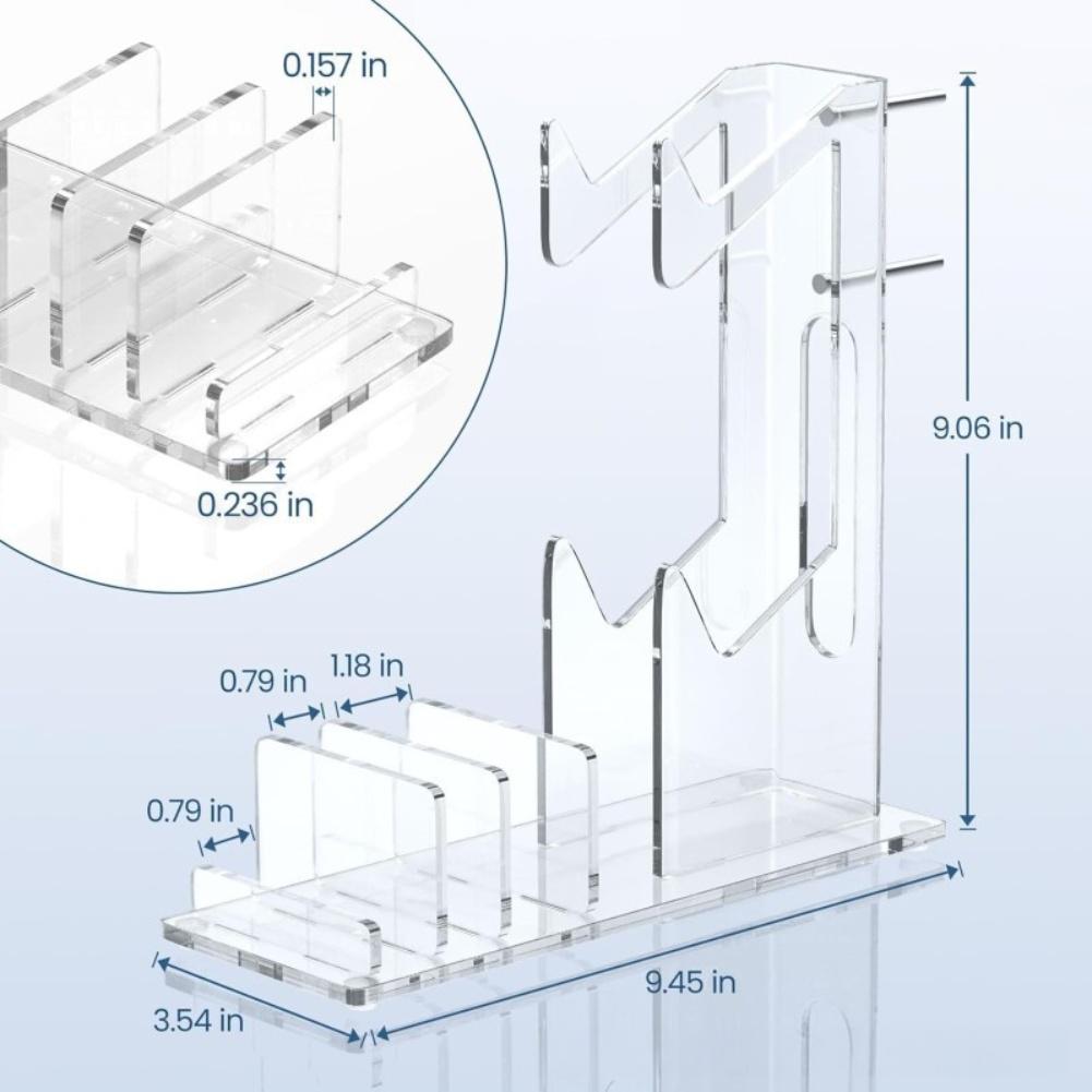 Headset Holder Clear Acrylic Console Rack Transparent Acrylic Vertical Horizontal Placement Tool-free Assembly
