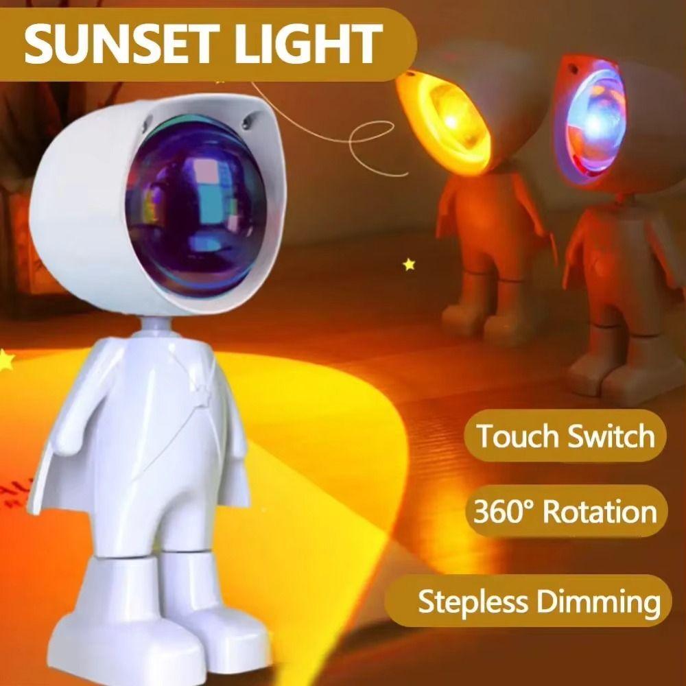 

Новый светодиодный проектор Astronaut, лампа Rose Rainbow, вращение на 360 градусов, лампа Sunset, перезаряжаемый атмосферный свет