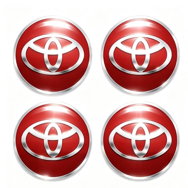 4pcs 56mm Car Wheel Hub Center Stickers Decal Emblem For Toyota Hilux Aygo Yaris Ractis Corolla Camry CHR Auris Tacoma Accessory