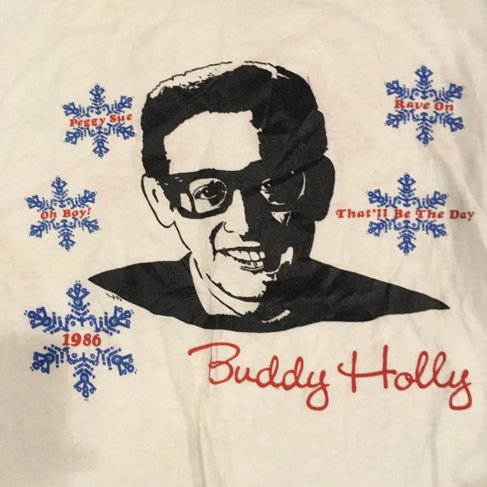 1986 buddy holly tribute show T-shirt Cotton Tee For Men Women S-4XL UR001 Unisex T-Shirt