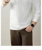 Men's Autumn/Winter Long-Sleeve Crew Neck T-Shirt - 320G Heavyweight Xinjiang Long-Staple Cotton, Loose Fit, Solid Color