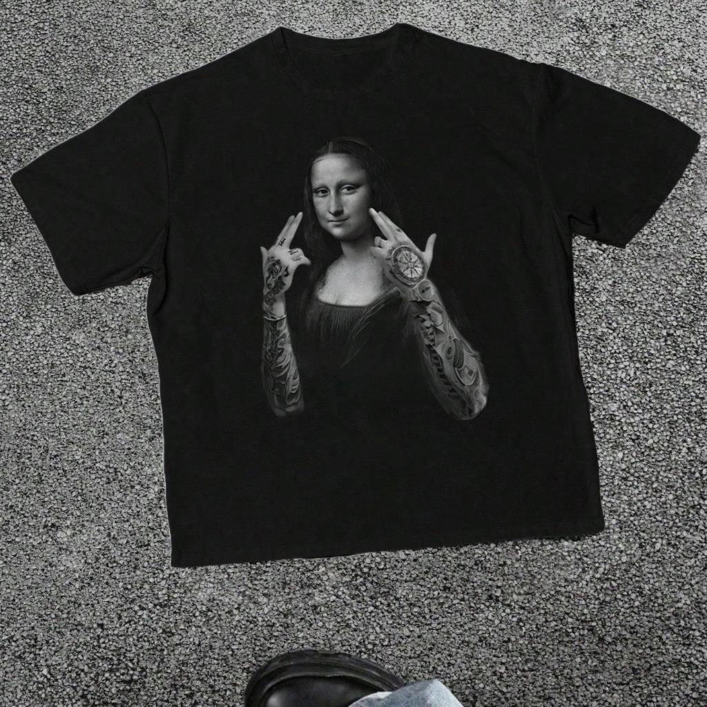 2025 New Casual Short Sleeve T-Shir Print Cotton Regular Fit Round Neck Breathable Loose Unisex Tee Men Women Clothing Anime