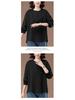Middle-Aged Women's Plus Size Long-Sleeve Cotton Shirt - Loose Fit, Belly Cover, Ideal for Spring & Autumn (Style 6322)