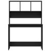 Desk with Shelves Black Oak Effect 102 x 45 x 148 cm