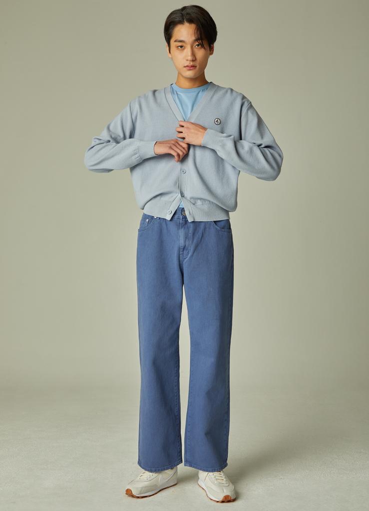 Agent Peek Agp Organic Crop Cardigan Sky Blue