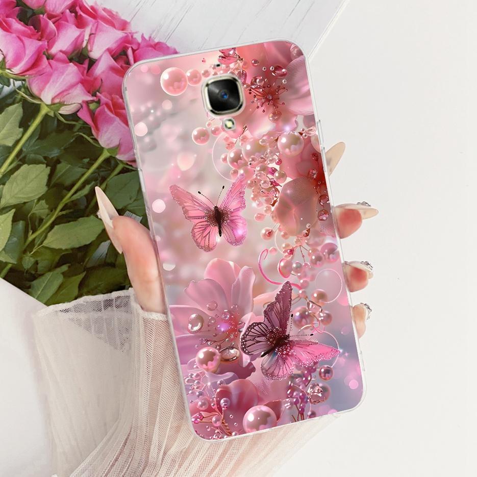 For Oneplus 3 Case A3000 Luxury Butterfly Tree Painted Cover 5.5'' Soft Silicone Phone Case For One plus 3 1+3 Oneplus3 4G Shell