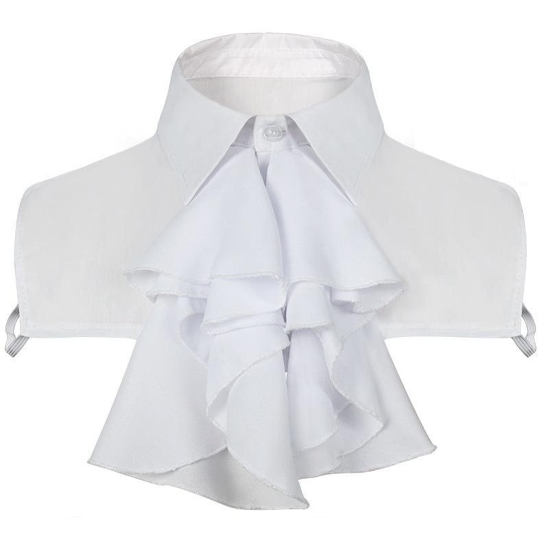 French Shirt Vintage False Collars White Lace Peter Pan Collar Unisex Medieval