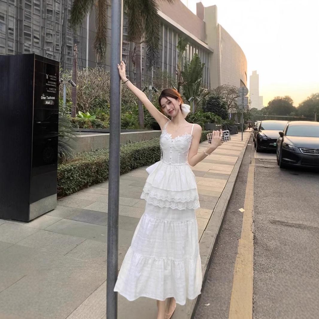 

Белый комплект из майки и юбки во французском стиле - Коллекция для отпуска 2025 XXL